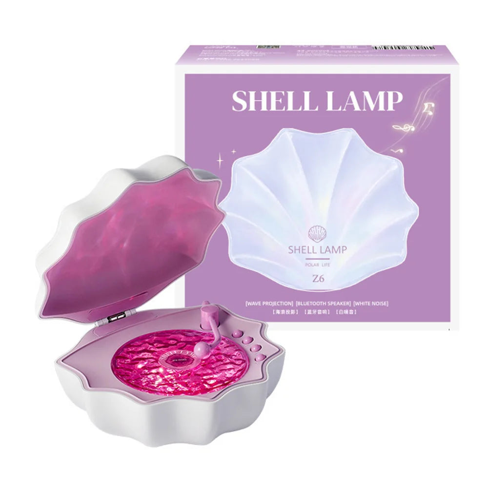 Coastal Night Light Speaker | Shell Design With Ocean Ambience